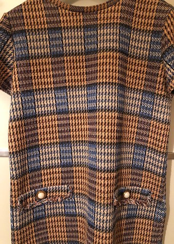 Ekose Midi kışlık Kadın Elbise - Görsel 2