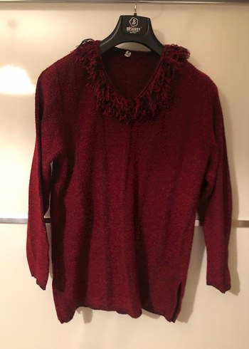 Bordo Triko Kadın Kazak - Görsel 3