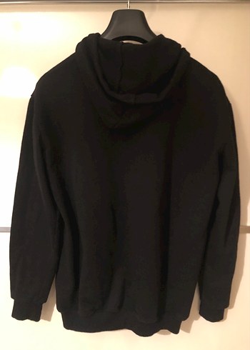 Siyah Kapüşonlu Goth Sweatshirt - Görsel 4