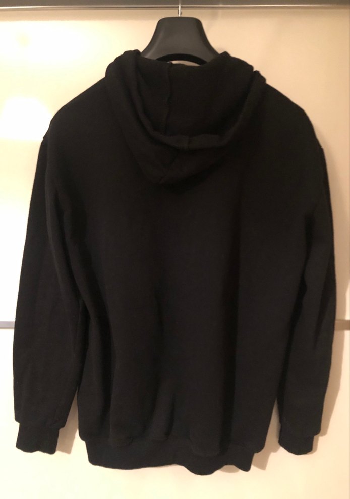 Siyah Kapüşonlu Goth Sweatshirt - Görsel 4