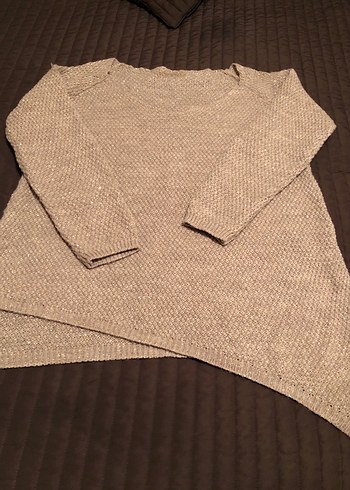 Bej Kadın Triko Kazak Uzun Kollu - Görsel 2