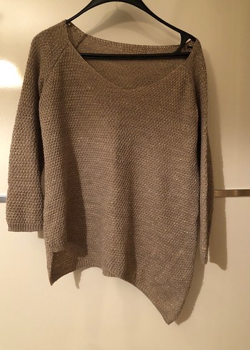 Bej Kadın Triko Kazak Uzun Kollu - Görsel 4