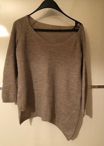 Bej Kadın Triko Kazak Uzun Kollu - Görsel 3