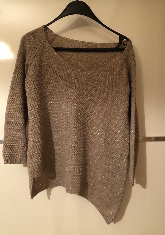 Bej Kadın Triko Kazak Uzun Kollu - Görsel 3