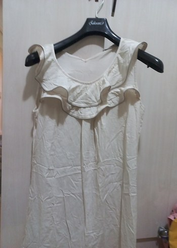 adil ışık Kolsuz Midi Keten Elbise - Görsel 2