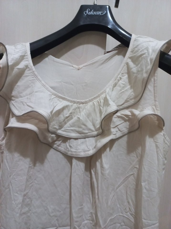 adil ışık Kolsuz Midi Keten Elbise - Görsel 3