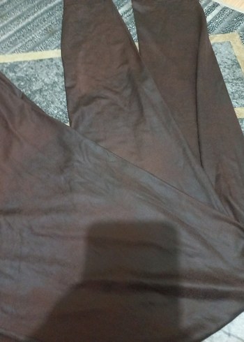 Kahverengi Drapeli Kadın Tayt - Görsel 3