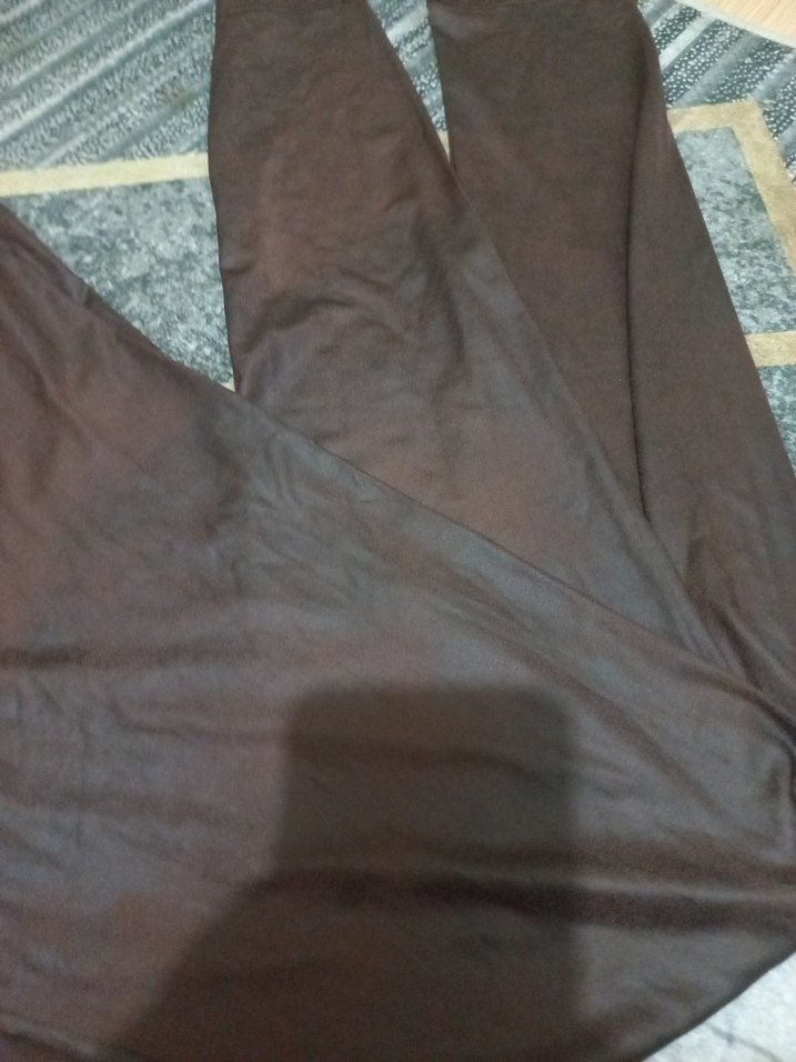 Kahverengi Drapeli Kadın Tayt - Görsel 3