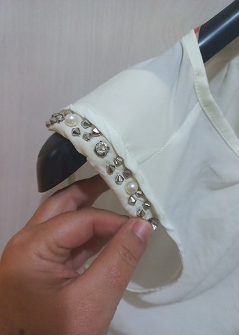 taşlı bluz - Görsel 3