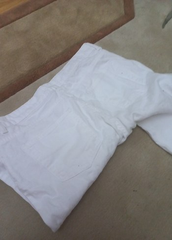 29 Beden beyaz Renk Beyaz Kemerli Kadın skinny Pantolon