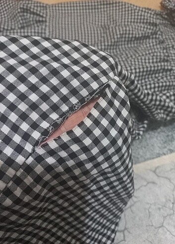 l Beden çeşitli Renk Ekoseli bol elbise ovesize