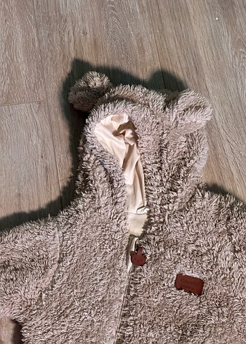 Kürklü welsoft Bebek Unisex Tulum Bej - Görsel 3