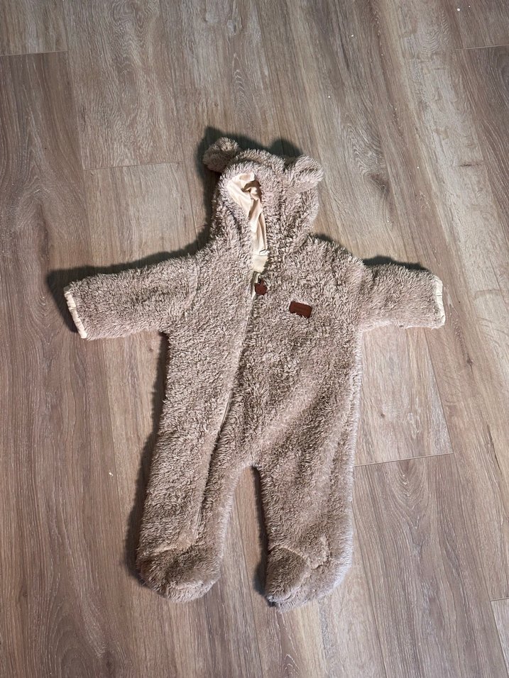 Kürklü welsoft Bebek Unisex Tulum Bej - Görsel 2