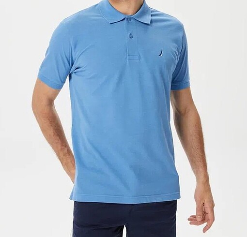 Nautica Erkek Mavi Classic Fit Kısa Kollu Polo