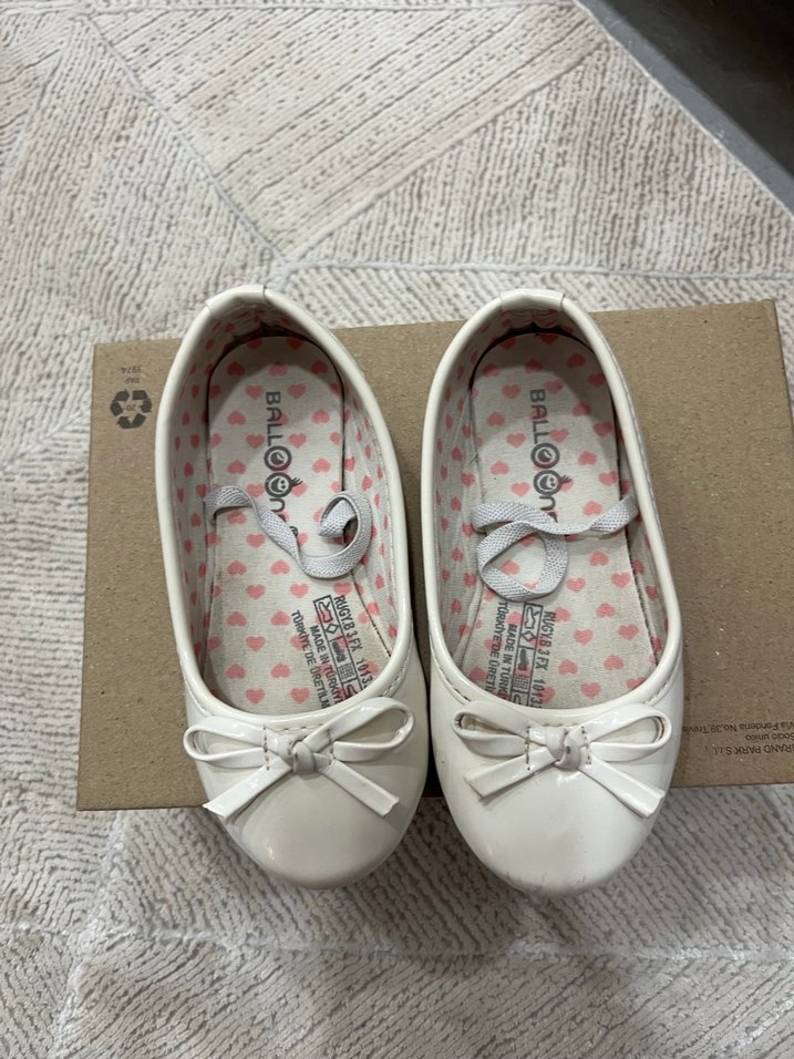 Kız Çocuk Beyaz Fiyonklu Babet - Görsel 2