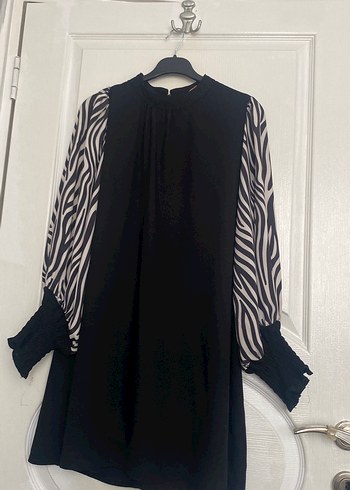 Diğer Zebra Desenli Uzun Kollu Kadın Tunik