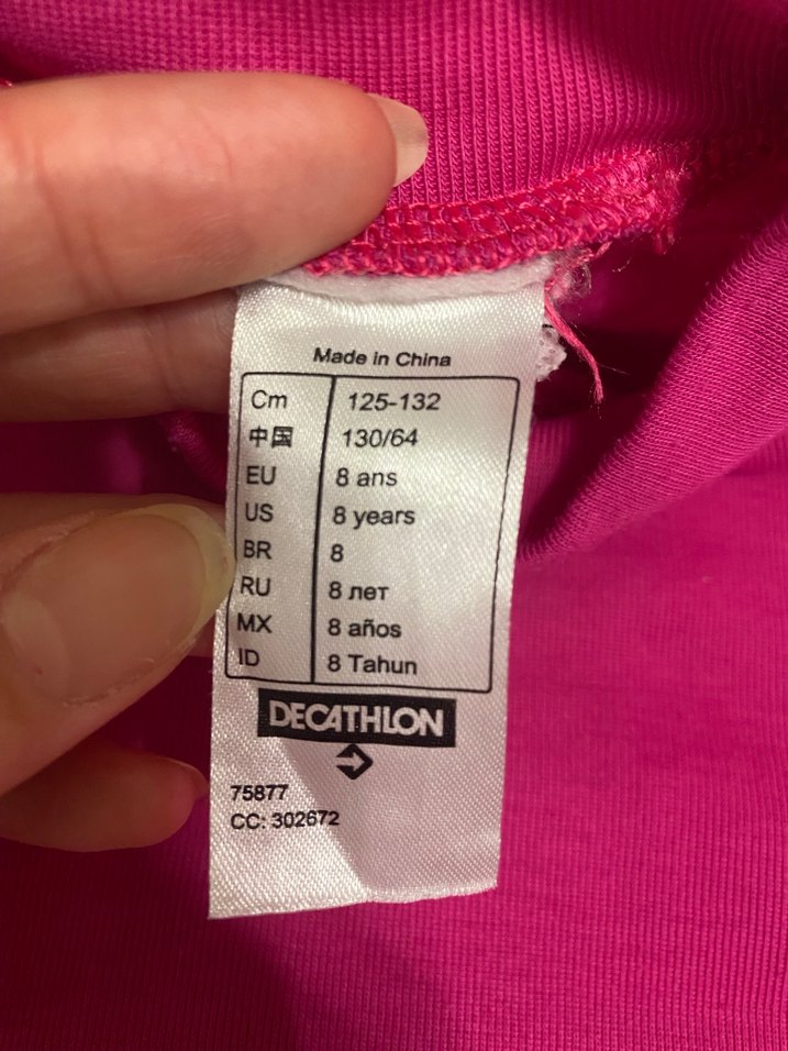 Kız Çocuk Pembe Yüksek Yaka Uzun Kollu Basic Tişört - Görsel 4