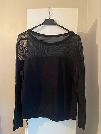 H&M tül detaylı sweatshirt