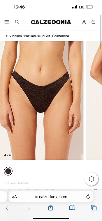 s Beden kahverengi Renk Leopar desenli calzedonia bikini