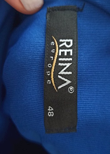 V Yaka Mavi Midi Elbise - Görsel 3