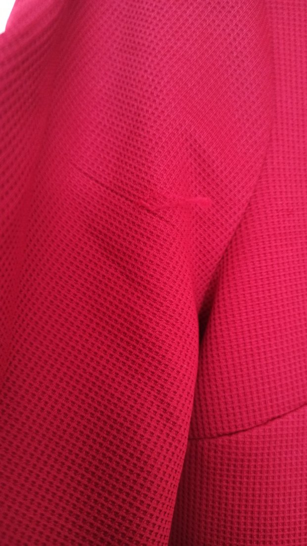 Kırmızı V Yakalı Midi Kadın Elbise - Görsel 3