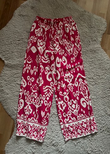 Pembe Bohem Kadın Pantolon - Görsel 5