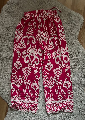 Pembe Bohem Kadın Pantolon - Görsel 6