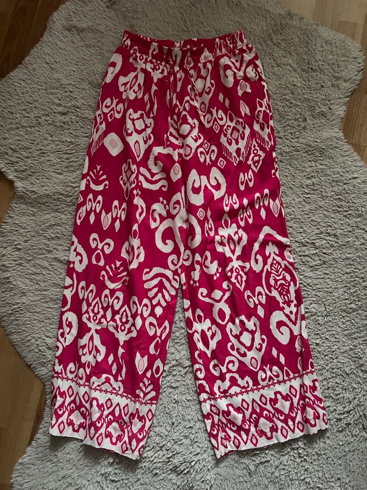 Pembe Bohem Kadın Pantolon - Görsel 4