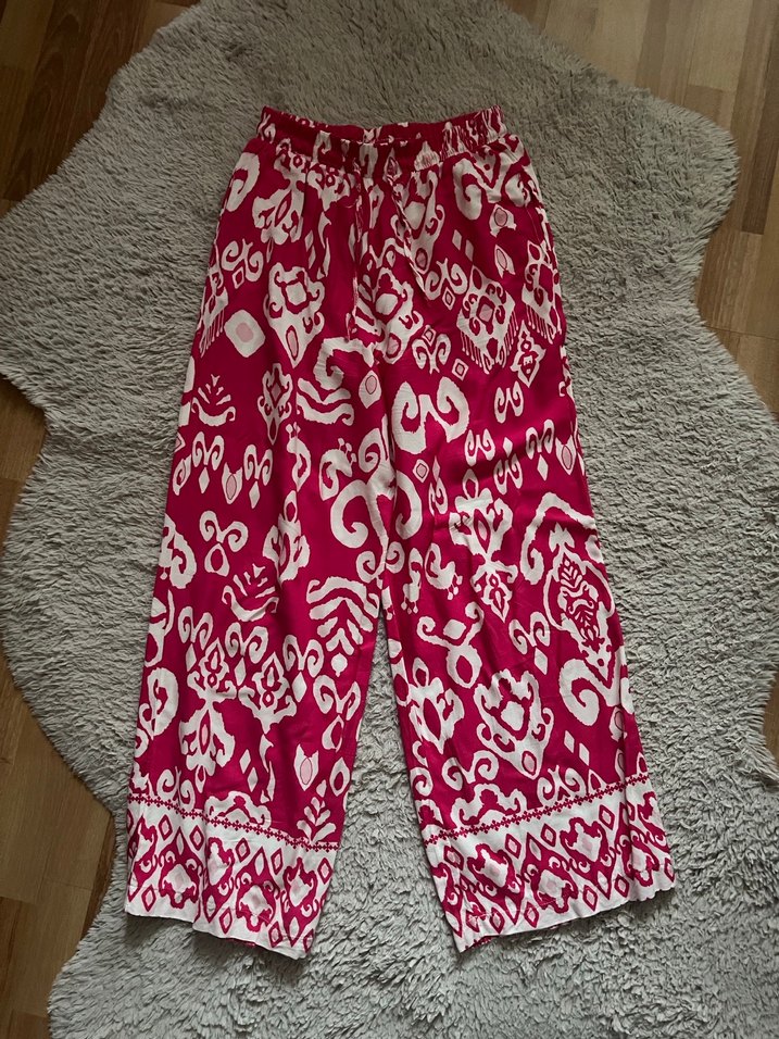 Pembe Bohem Kadın Pantolon - Görsel 5