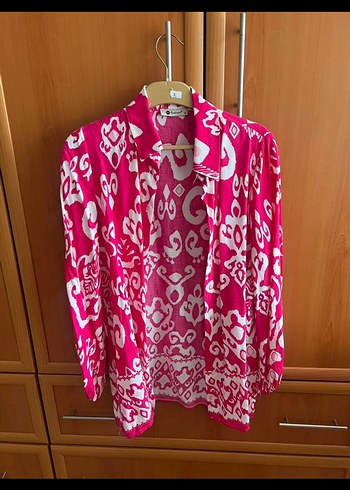 Pembe Bohem Gömlek Uzun Kollu - Görsel 4