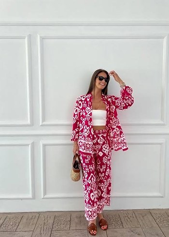 Pembe Bohem Gömlek Uzun Kollu - Görsel 2