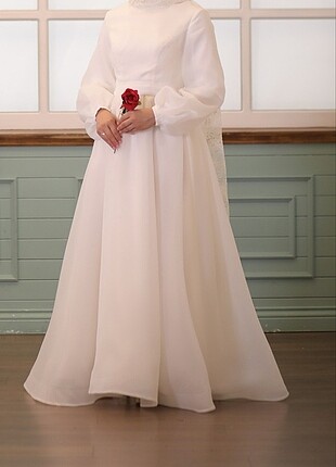 Nikah elbisesi, sade gelinlik 