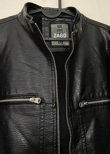 Erkek Siyah Deri Ceket - Görsel 6