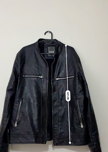 Erkek Siyah Deri Ceket - Görsel 8