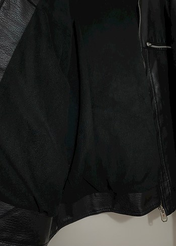 Erkek Siyah Deri Ceket - Görsel 5