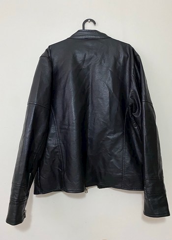 Erkek Siyah Deri Ceket - Görsel 7