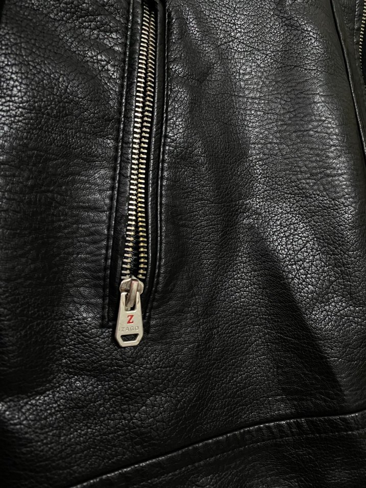 Erkek Siyah Deri Ceket - Görsel 4