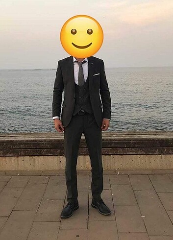 46 Beden gri Renk Erkek takım elbise 