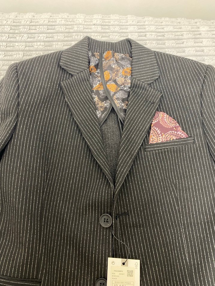 Gri Zebra Desenli Düğmeli Erkek Ceket - Görsel 4