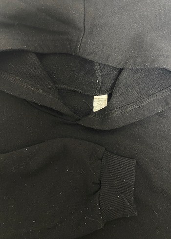 Siyah Kapüşonlu Kadın Sweatshirt - Görsel 2