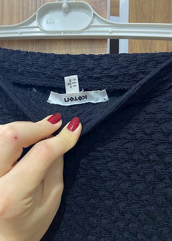 Siyah Örgü Kadın Uzun Etek - Görsel 3