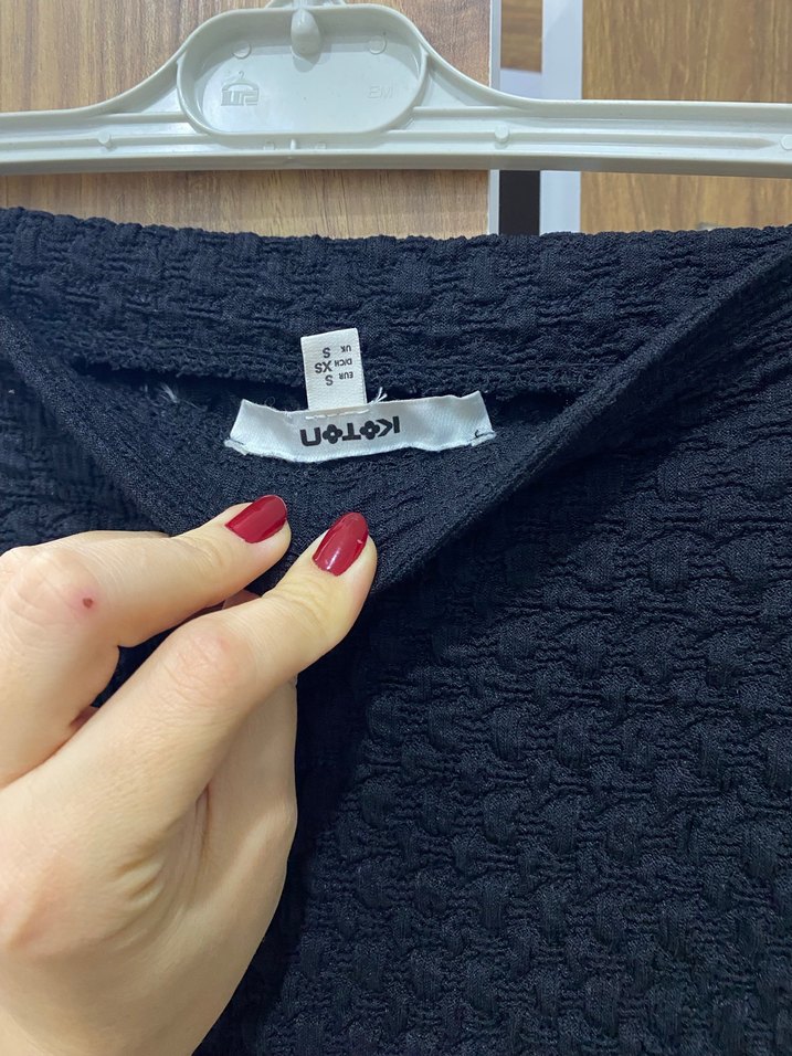 Siyah Örgü Kadın Uzun Etek - Görsel 3