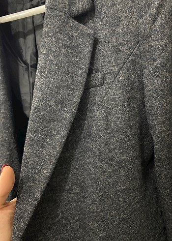 Gri Kadın Yün Blazer Ceket - Görsel 3