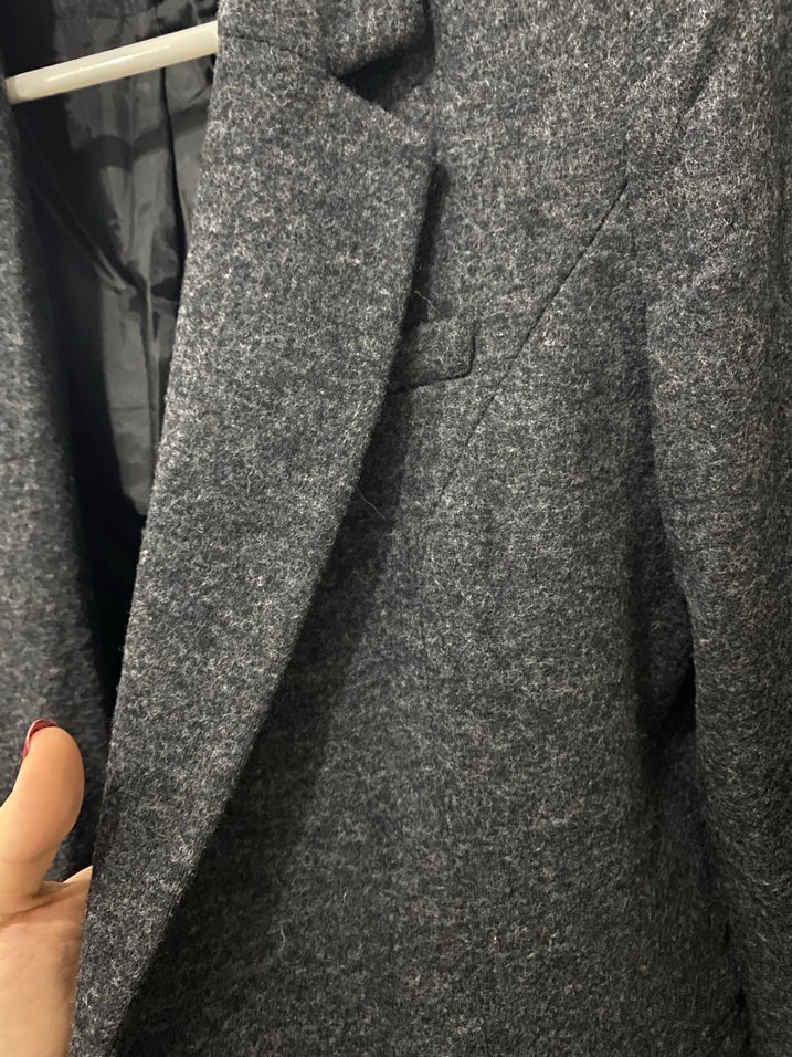 Gri Kadın Yün Blazer Ceket - Görsel 3