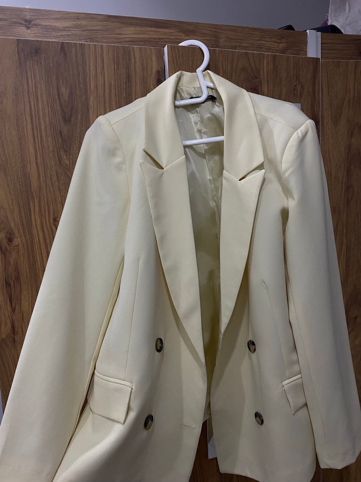 Açık sarı Kadın Blazer Ceket - Görsel 2