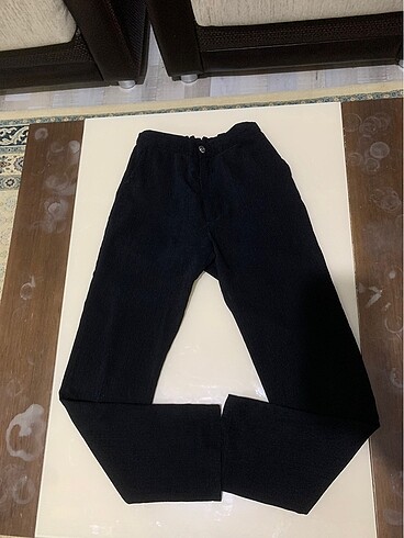 11-12 Yaş Beden siyah Renk Kadife ince erkek pantolon