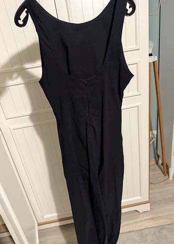Bershka Siyah Uzun İnce Askılı Drapeli Elbise