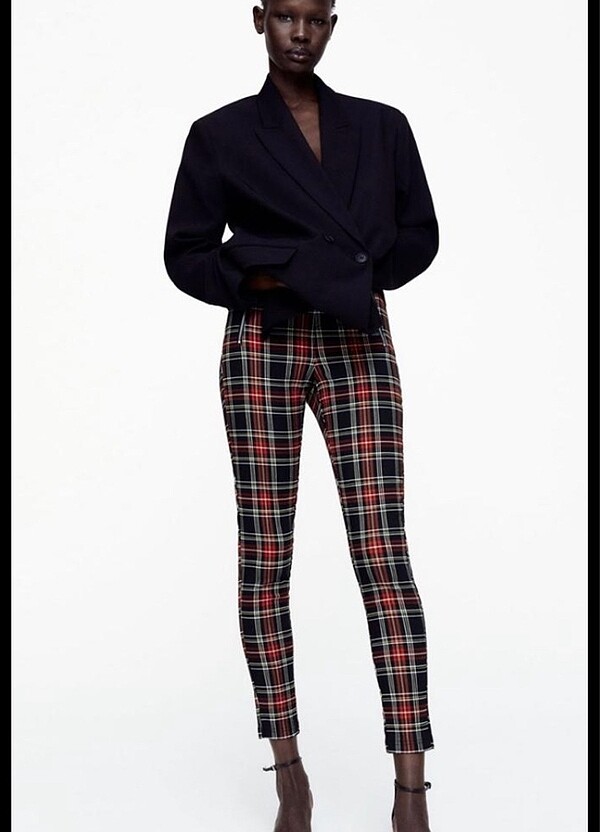 Zara ekose pantolon - Görsel 5