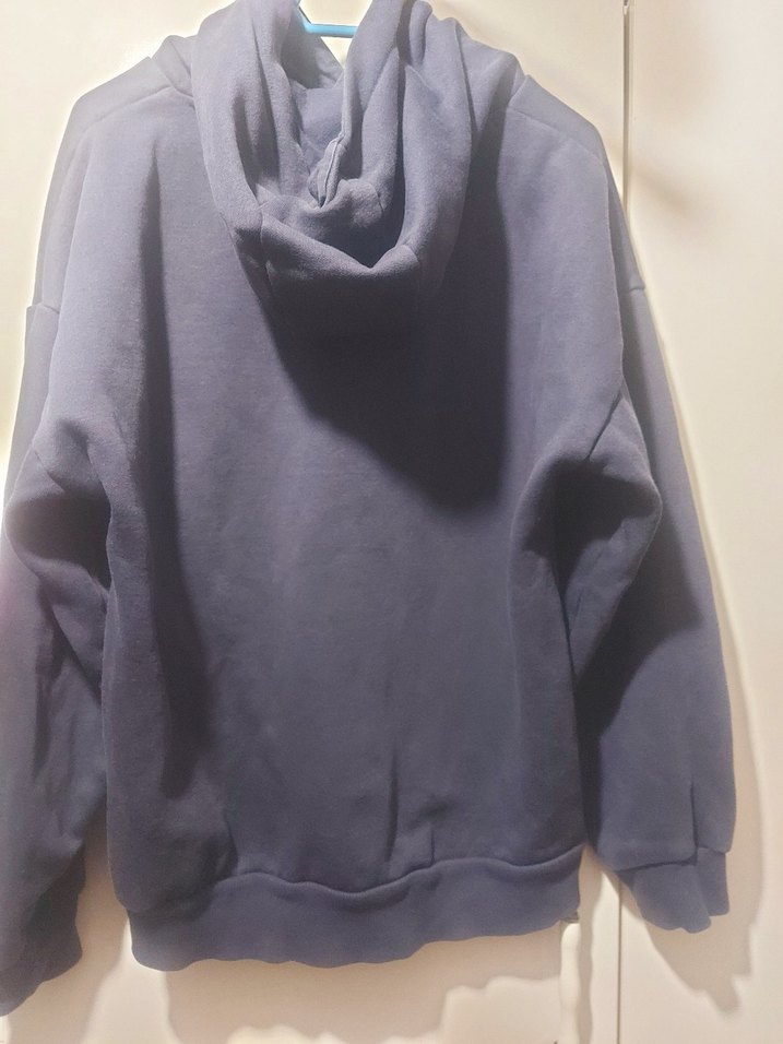 Mavi Kapüşonlu Sweatshirt - Görsel 3