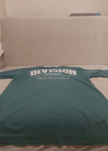 Yeşil Bisiklet Yaka Baskılı Oversize Erkek Tişört - Görsel 4